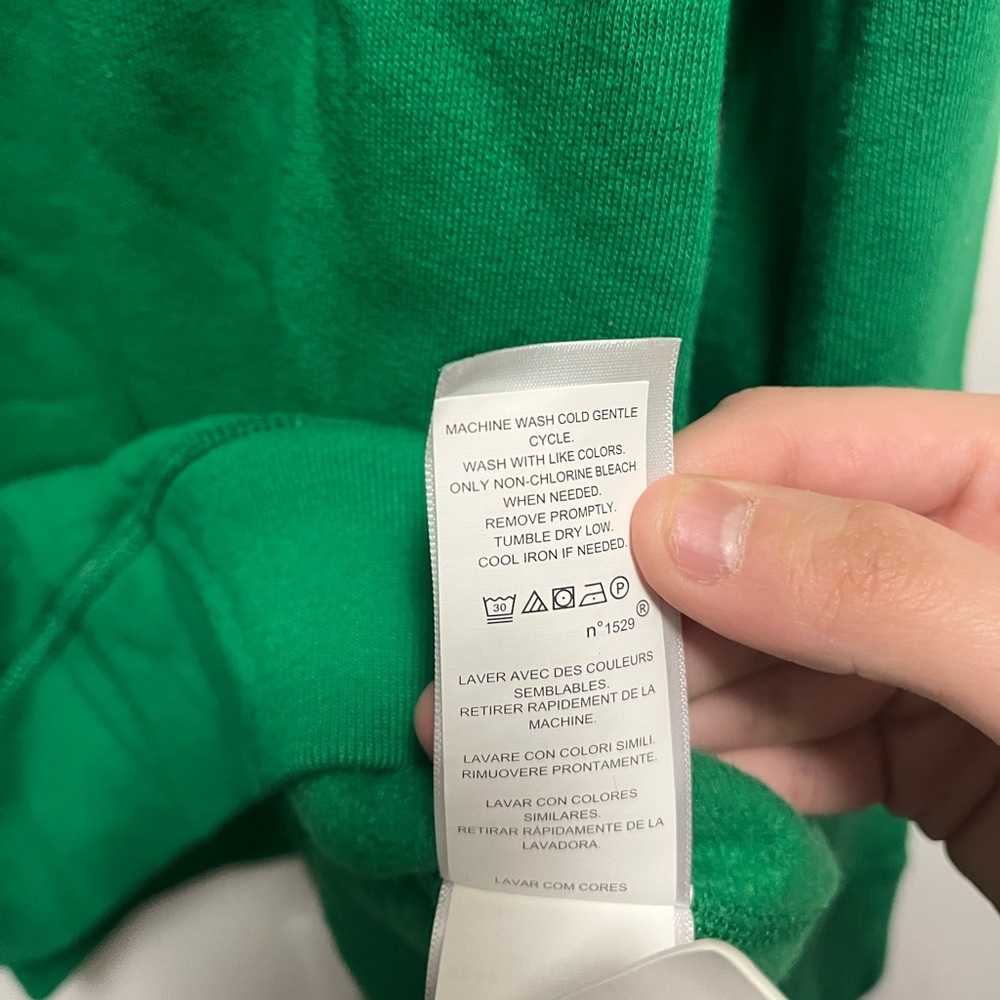 NWT Polo Ralph Lauren Fleece Crewneck Sweatshirt Kelly Green Kids Size 10-12 - Picture 10 of 10